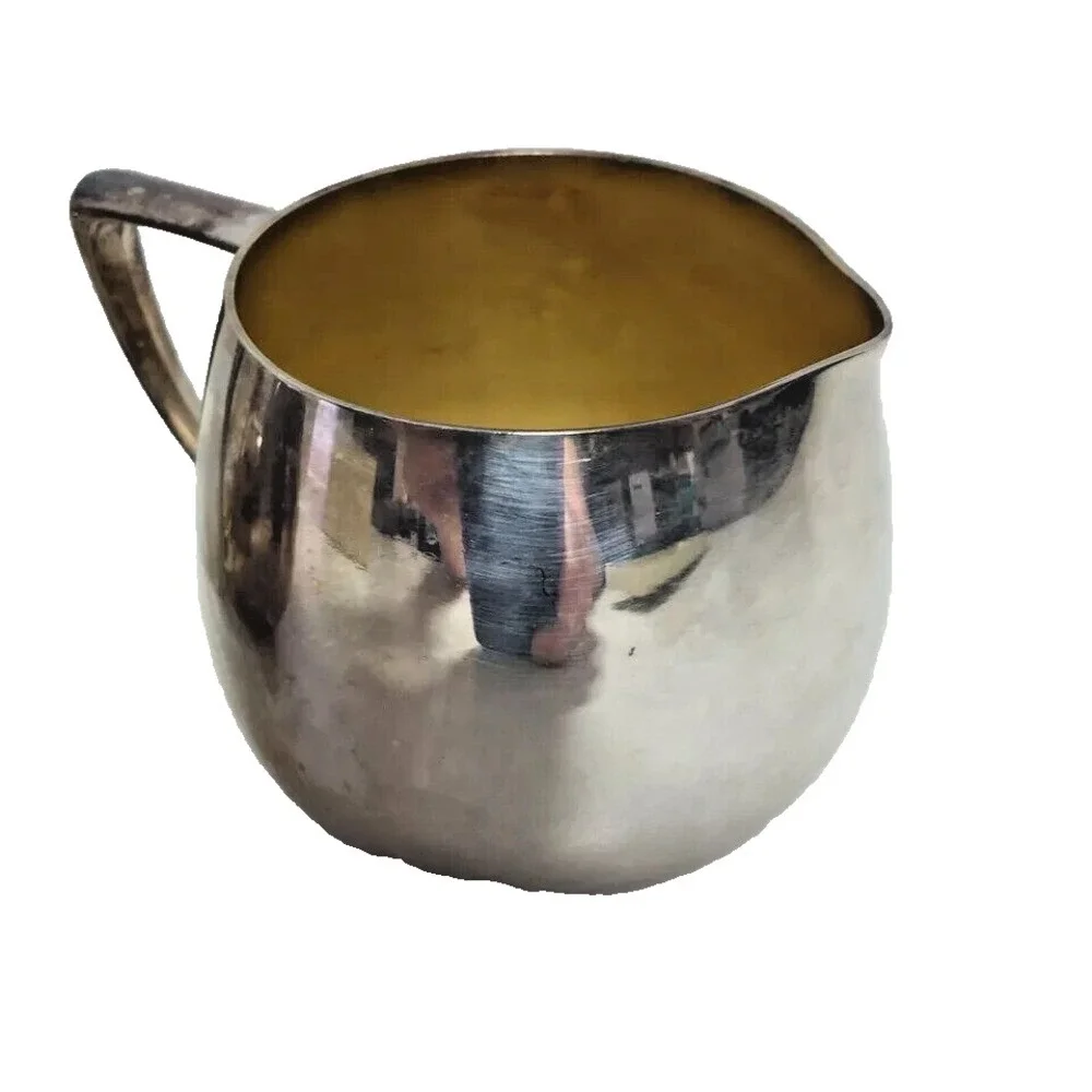 Empire Crafts Silver-plated Mid-Century Modern Sugar‎ Bowl Creamer Set Quadruple